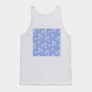 Very Peri Abstract Faces Tank Top